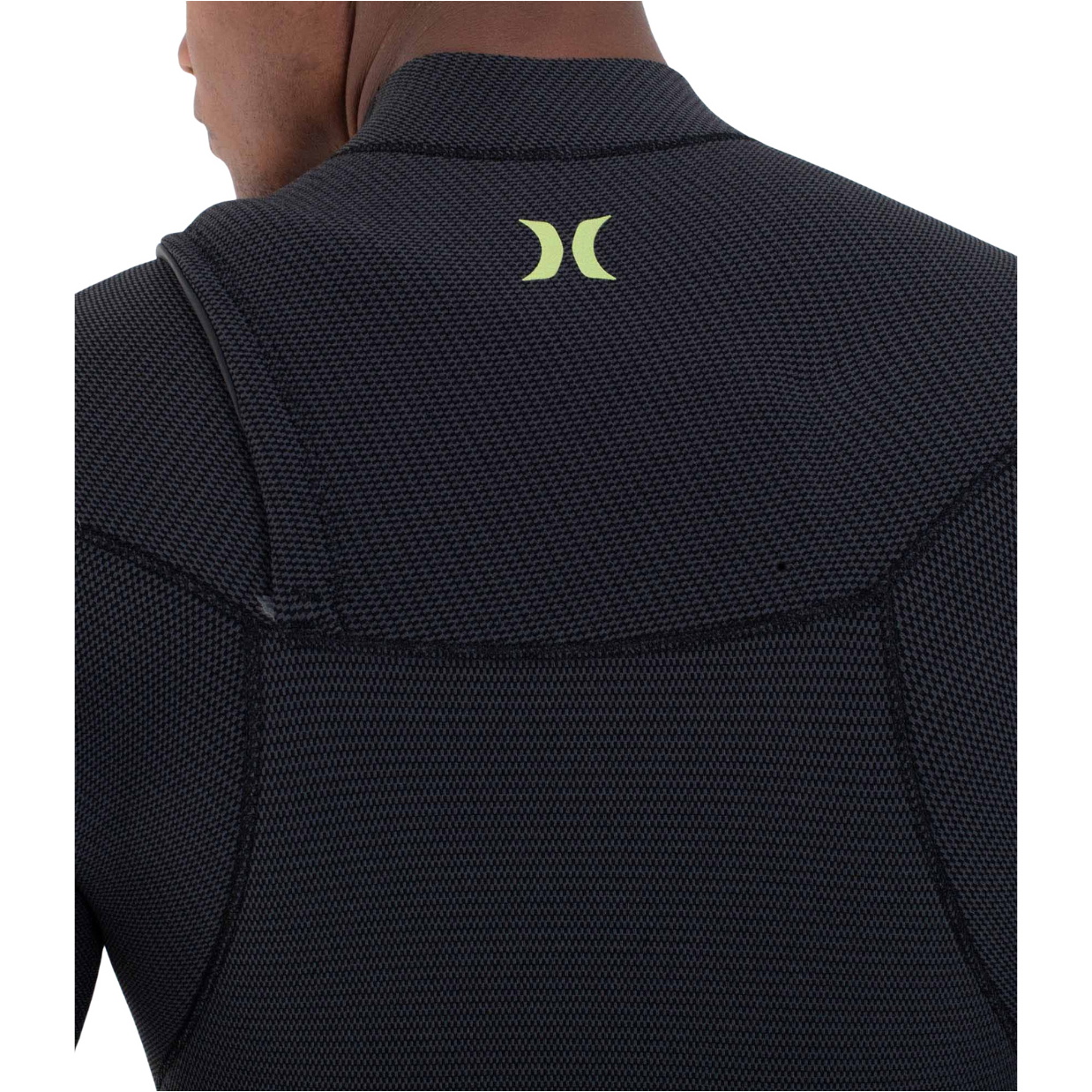 2025 Hurley Mens Plus 4/3mm Chest Zip Wetsuit MFS0012403 - Black / Lemon